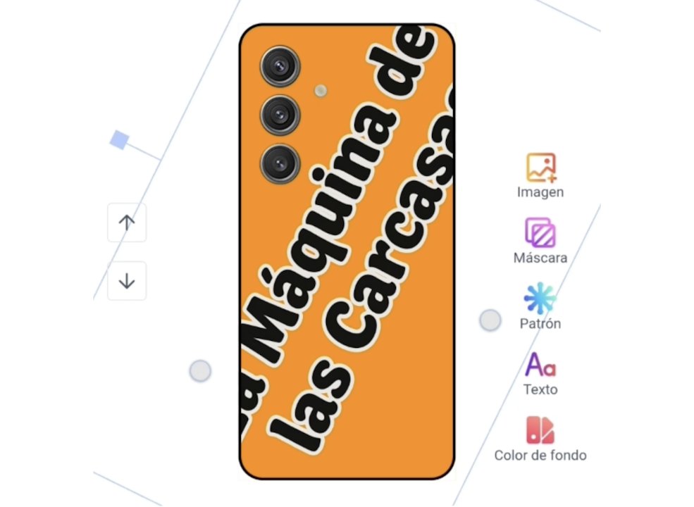 Editor de diseño de la app con una funda personalizada